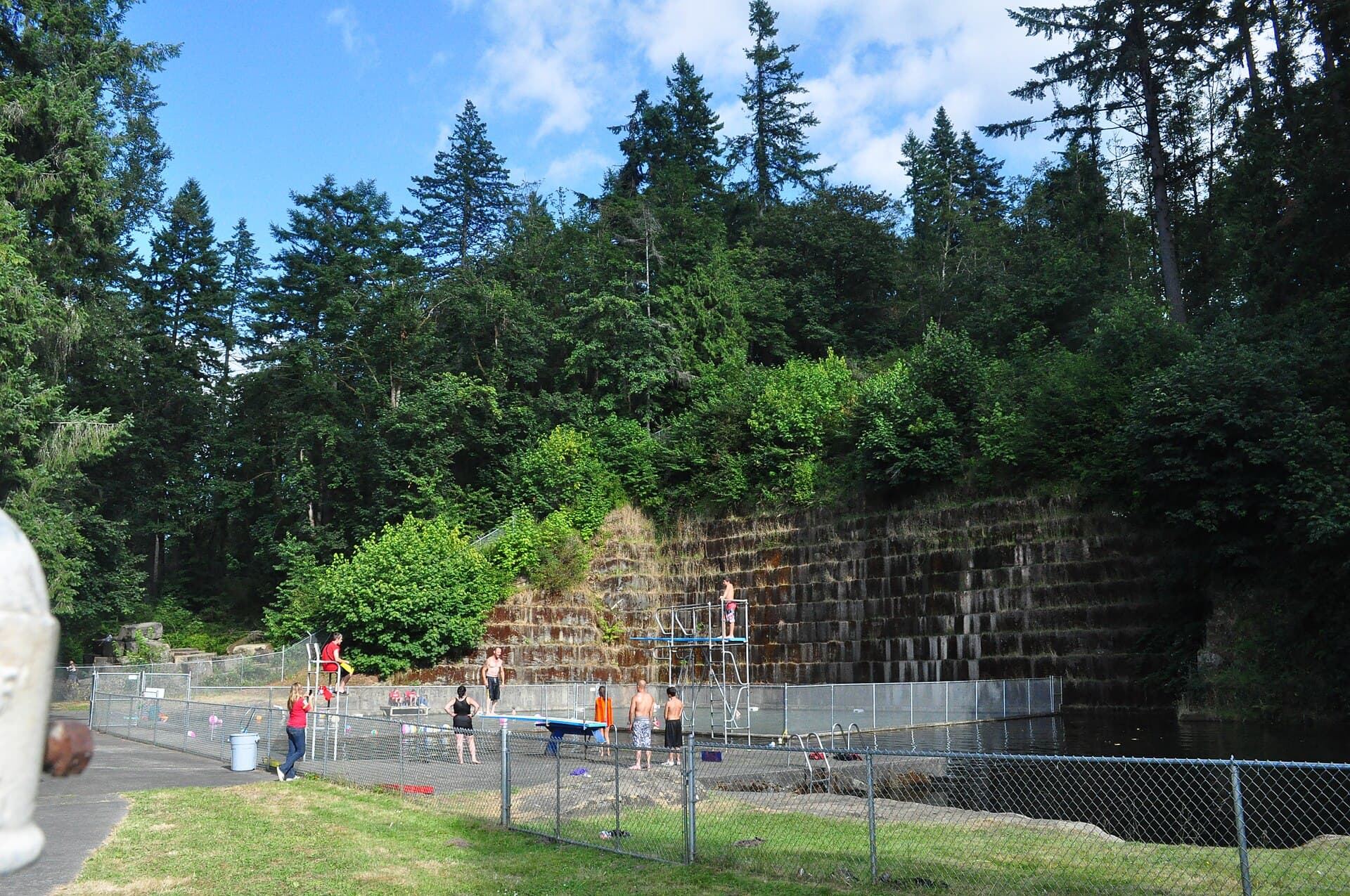 Quarry Pool in Tenino, Washington: the swimming pool in the town's historic sandstone quarry